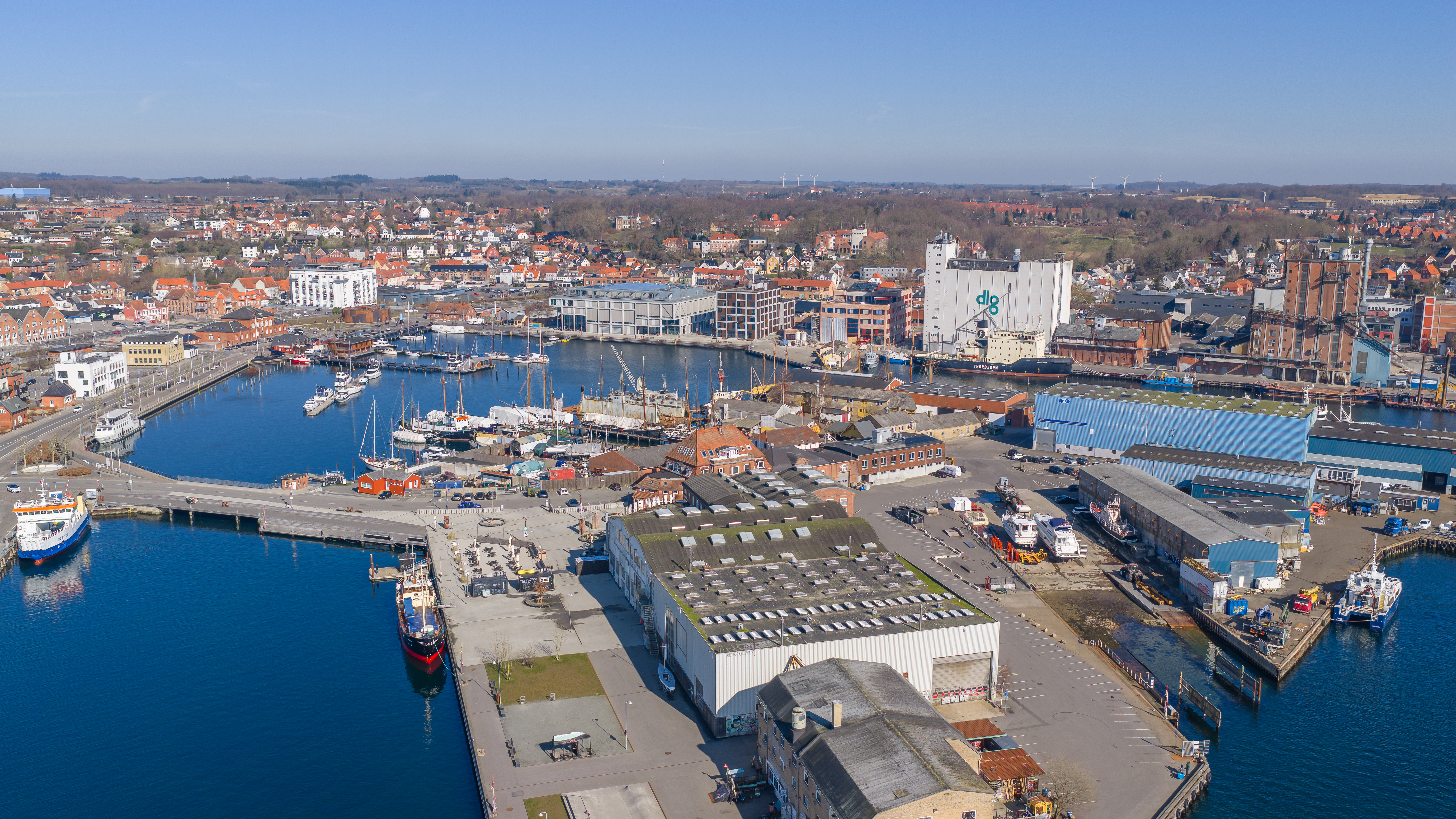 Luftfoto af Svendborg Havn